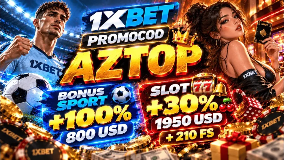 1xbet bonus today, how to claim the welcome offer with promo code AZTOP